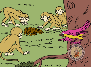 The Bird And The Monkey - Panchatantra Story Picture