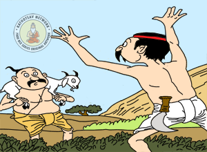 The Brahmin And The Crooks - Panchatantra Story Picture