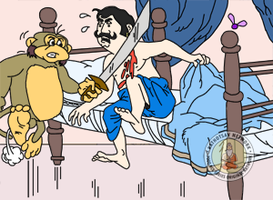 The King And The Foolish Monkey - Panchatantra Story Picture