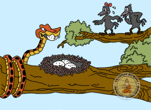 Cobra and Crows - Panchatantra Story Picture