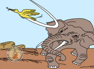 The Elephant And The Sparrow - Panchatantra Story Picture